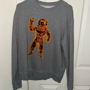 Billionaire Boys Club Gray Sweater with Orange Astronaut